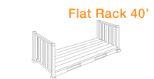 Flat Rack 40' Cargo Container